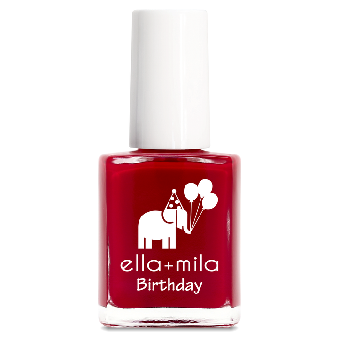 Royal Ruby bright cool tone red nail polish bottle – ella+mila Birthday