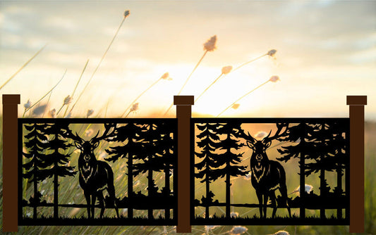 Rustic Bull Elk Decorative Metal Panel