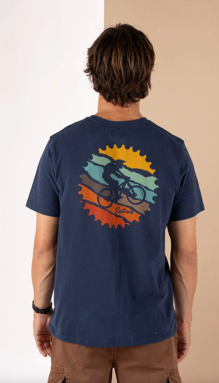 SALTROCK Mtb Colour - Mens Short Sleeve T-Shirt - Blue