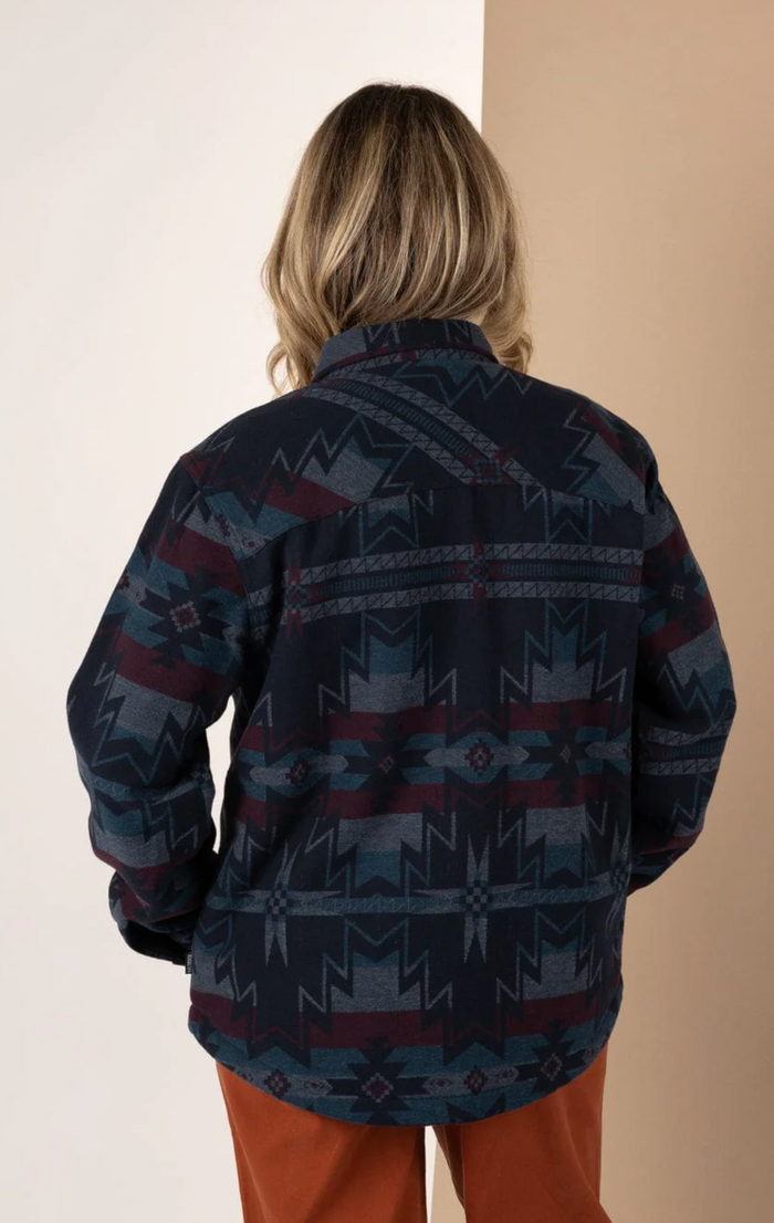 Saltrock Stella Aztec - Womens Shacket - Blue