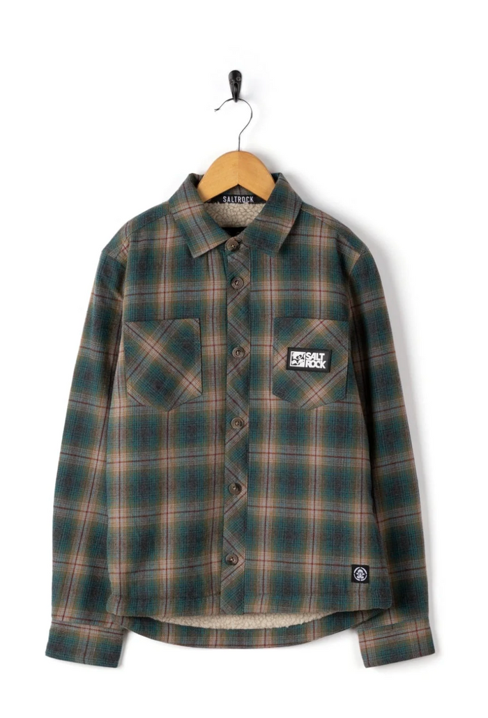 SALTROCK Wiley - Kids Shacket - Teal Check