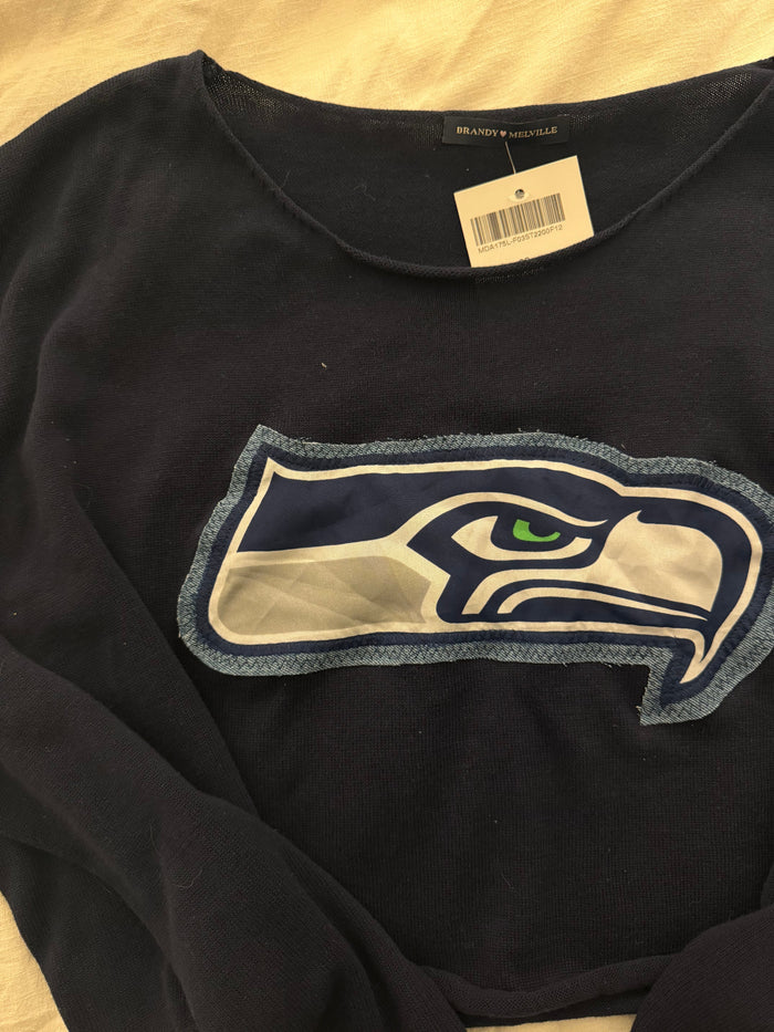 Black shirt with a logo
