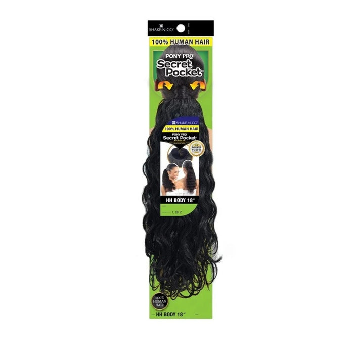 Secret Pocket Pony Pro - Human Hair Body 18"