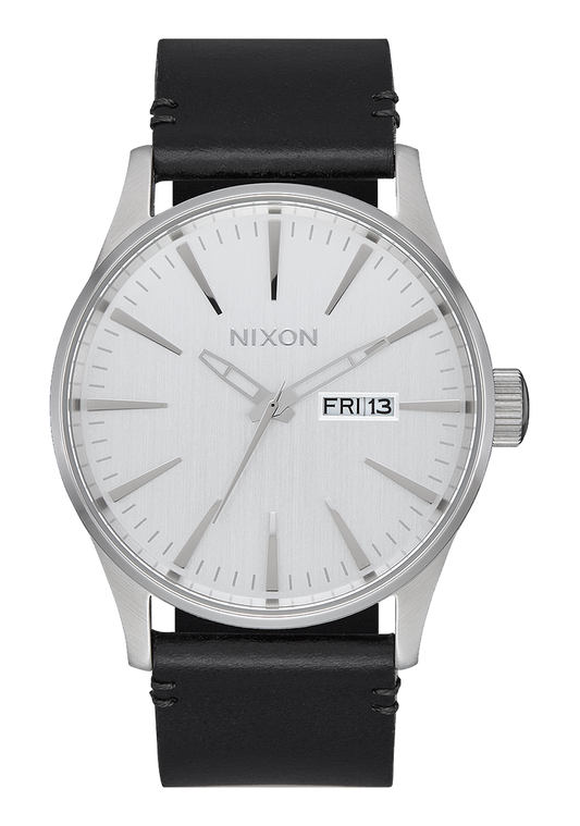 Sentry Leather - All Silver / Black