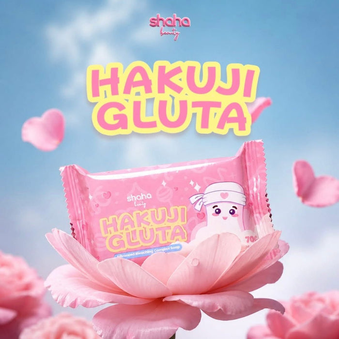 Shaha Beauty Hakuji Gluta Advanced Bleaching Complex Soap (70g x 3 Bar) صابون شاها بيوتي هاكوجي جلوتا المتطور لتفتيح البشرة - Princess Cosmetics Qatar