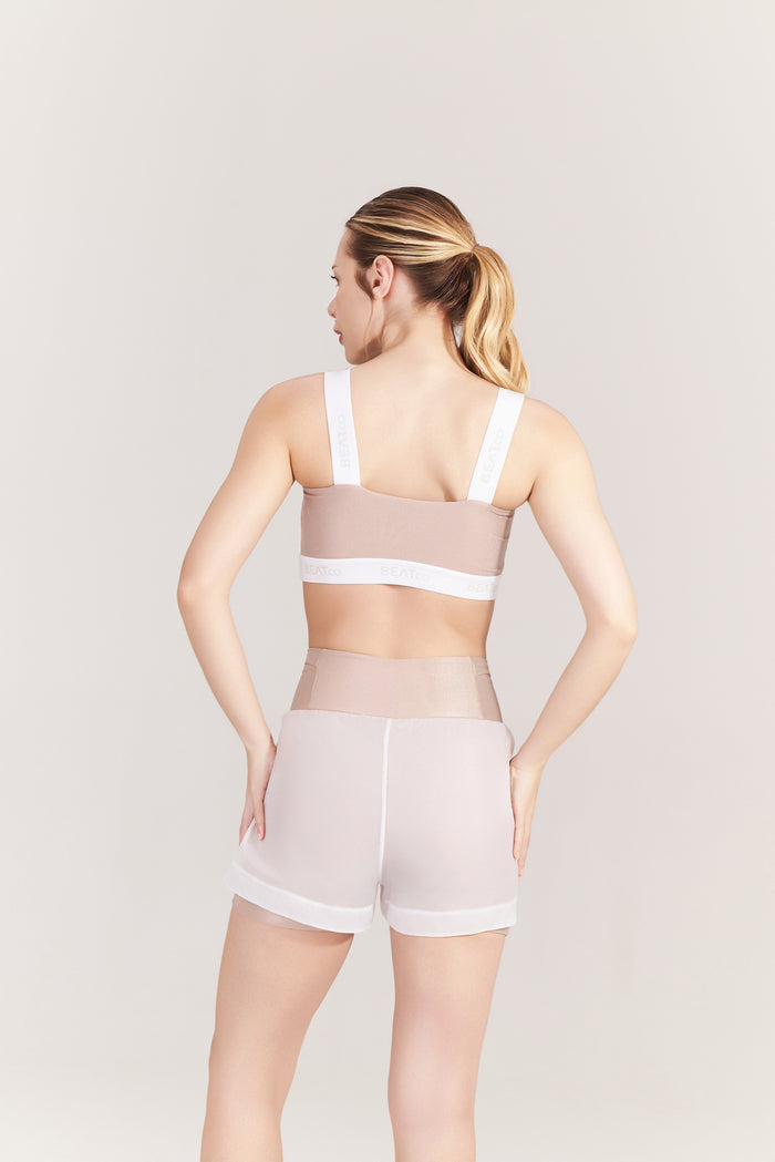 Short Feminino Run 360 Bege