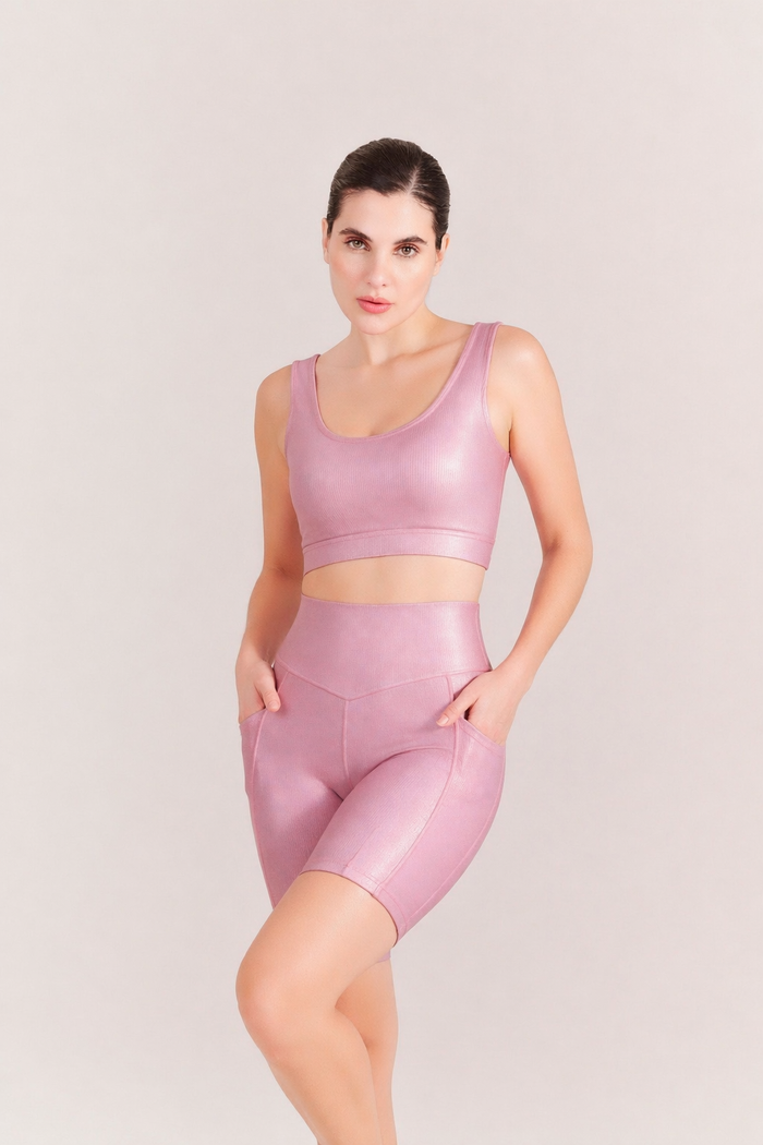 Short New Thay Rosa Acinzentado