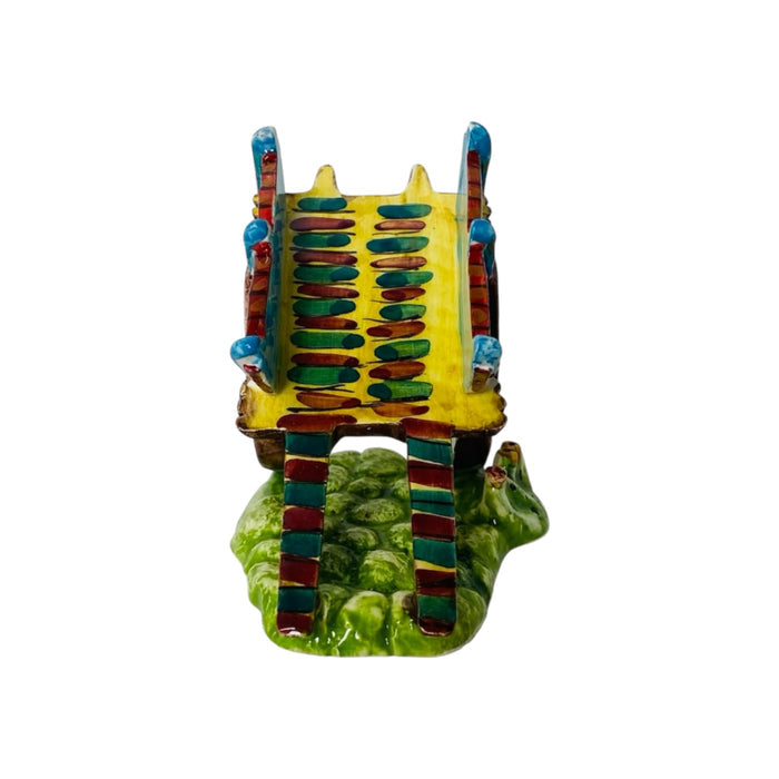 Sicilian Cart in Caltagirone Ceramic 11x8cm