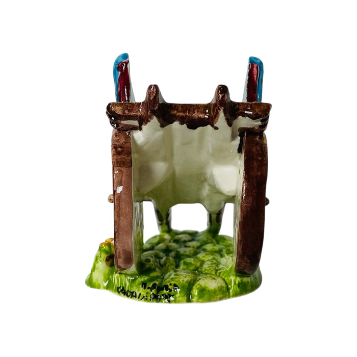 Sicilian Cart in Caltagirone Ceramic 11x8cm