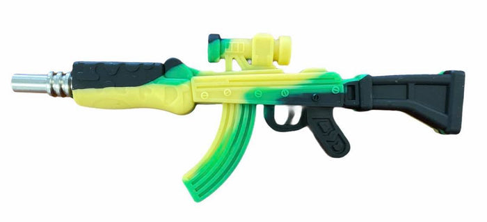 SILICONE NECTOR COLLECTOR GUN, TAN GREEN AND BLACK