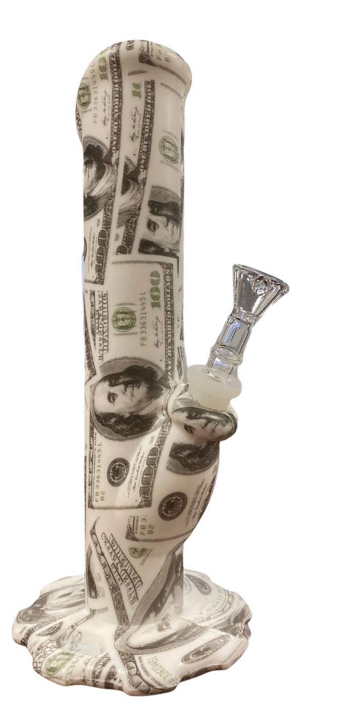 SILICONE WATER PIPE, $100 BILL