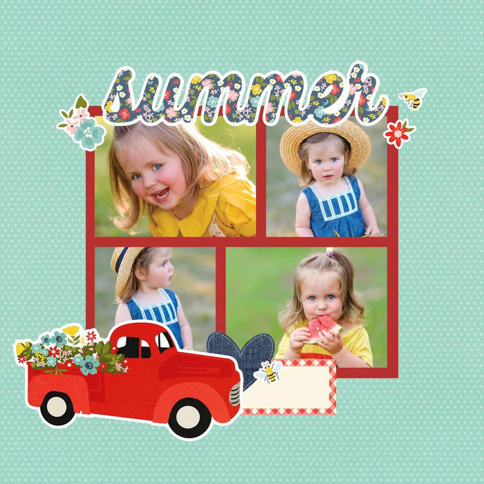 Simple Stories - Simple Pages Page Template - Design 11. Includes (1) 2-3x4 and 2-3x3 divided template. Available at Embellish Away located in Bowmanville Ontario Canada.