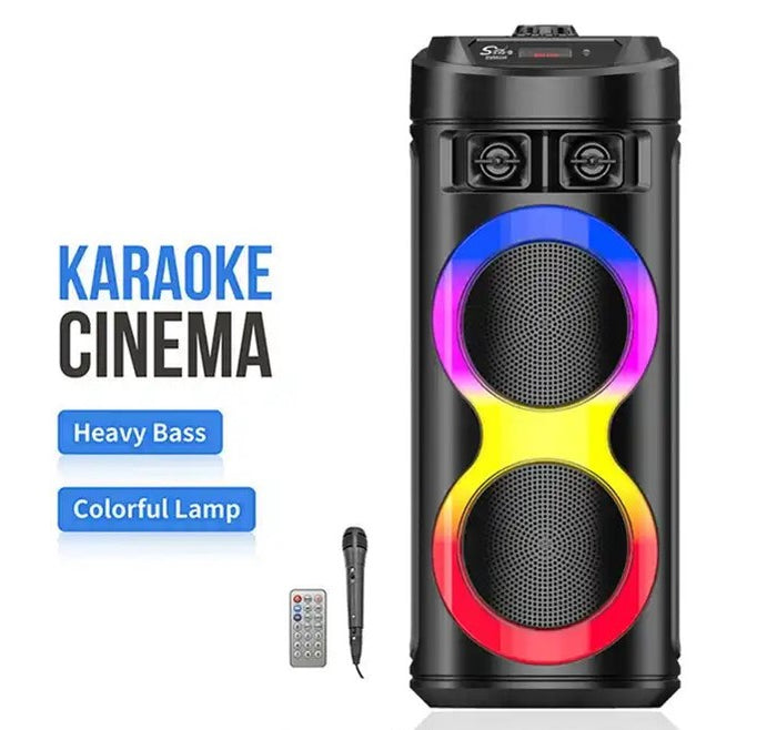 SING-E ZQS6220 DOUBLE 6.5'' SPEAKER WIRED MIC N LED BLUETOOTH