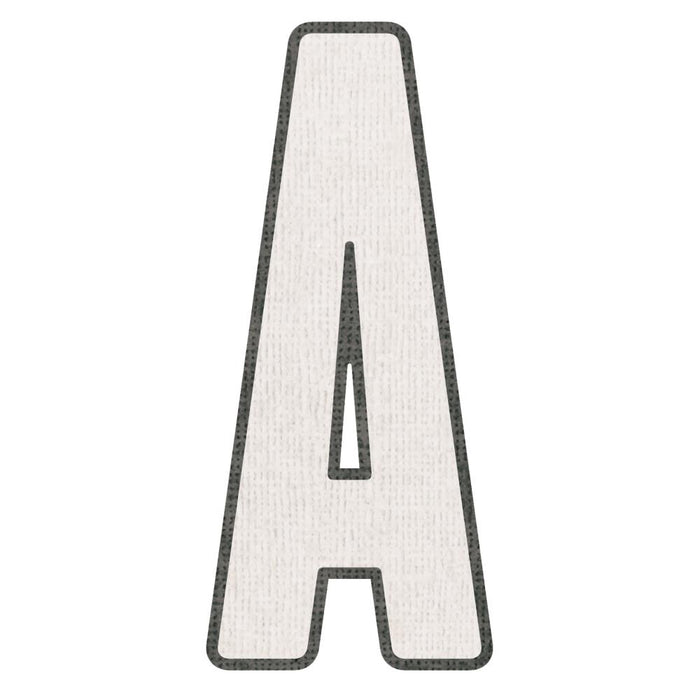 Sizzix - Thinlits Dies By Tim Holtz - 43/Pkg - Alphanumeric Bulletin. Dual-layered and 2 inch high, this Alphabet set makes every word a statement! These 43 dies cuts an outline and an inner letter, to be used separately or together. Available at Embellish Away located in Bowmanville Ontario Canada.