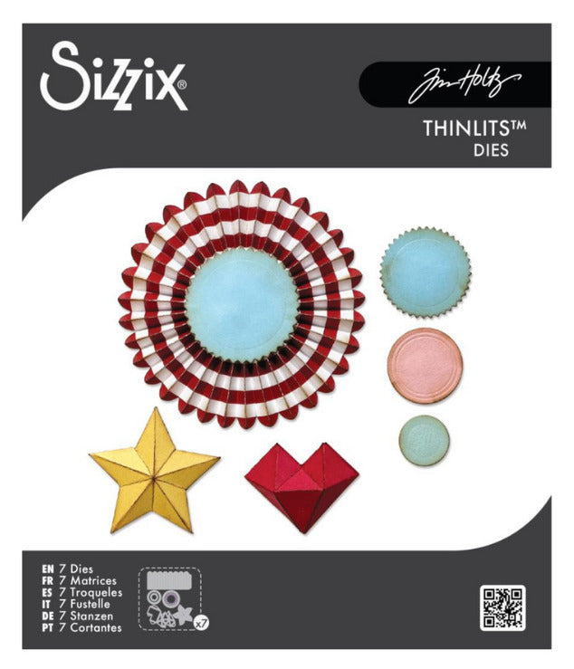 Sizzix - Thinlits Dies By Tim Holtz - Vault Rosettes. Available at Embellish Away located in Bowmanville Ontario Canada.