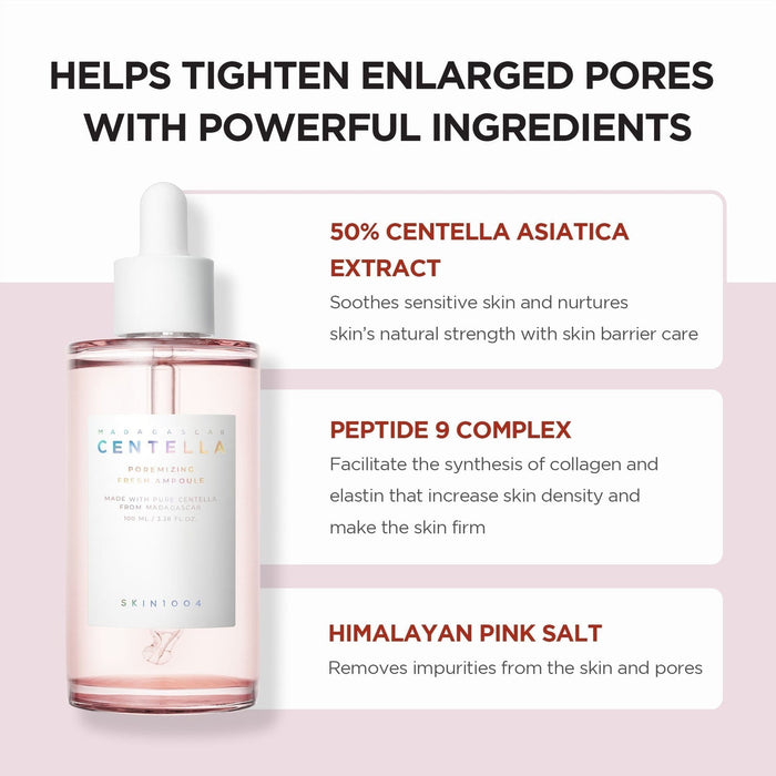 SKIN1004 Madagascar Centella Poremizing Fresh Ampoule. SKIN1004 أمبولة مدغشقر كينتيلا بوريمينج الطازجة - Princess Cosmetics Qatar