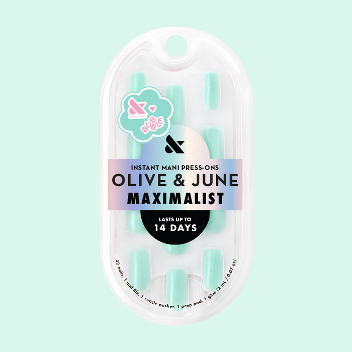 Slam Dunk - Press-On | Medium | Square turquoise false nails set with glue and prep pad for long-lasting mani at home