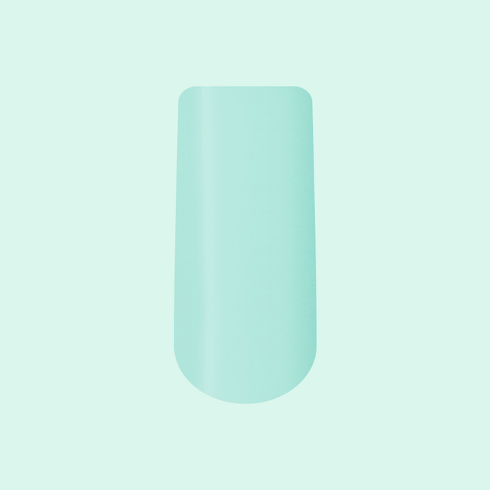 Slam Dunk - Press-On | Medium | Square false nail in bright turquoise shade for easy at home manicure use