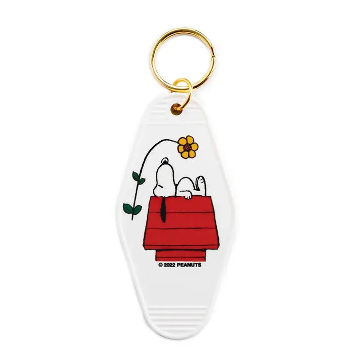 Snoopy Doghouse Flower Keychain