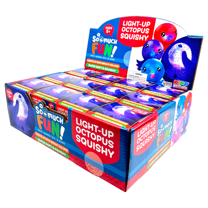 So Much Fun! Squishy Light Up Octopus Boxed Toy