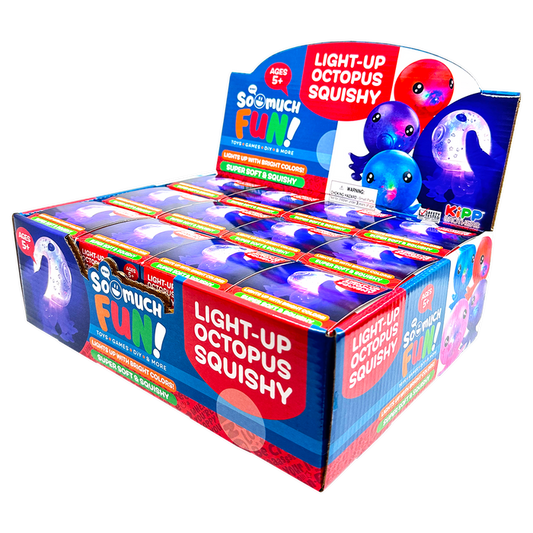 So Much Fun! Squishy Light Up Octopus Boxed Toy
