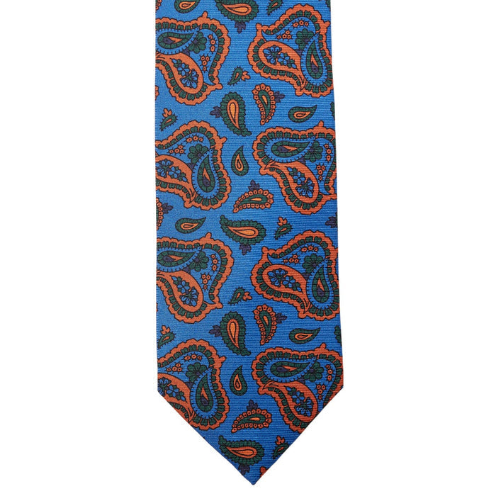 Sovereign Grade Madder Blue Paisley Ancient Madder Tie - 150 cm