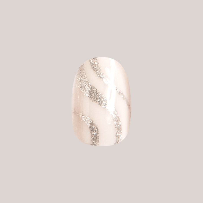 Sparkle Swirl - Tab Press-On | Short | Round