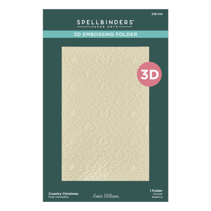Spellbinders - 3D Embossing Folder - Country Christmas - Country Christmas. Available at Embellish Away in Bowmanville Ontario Canada.