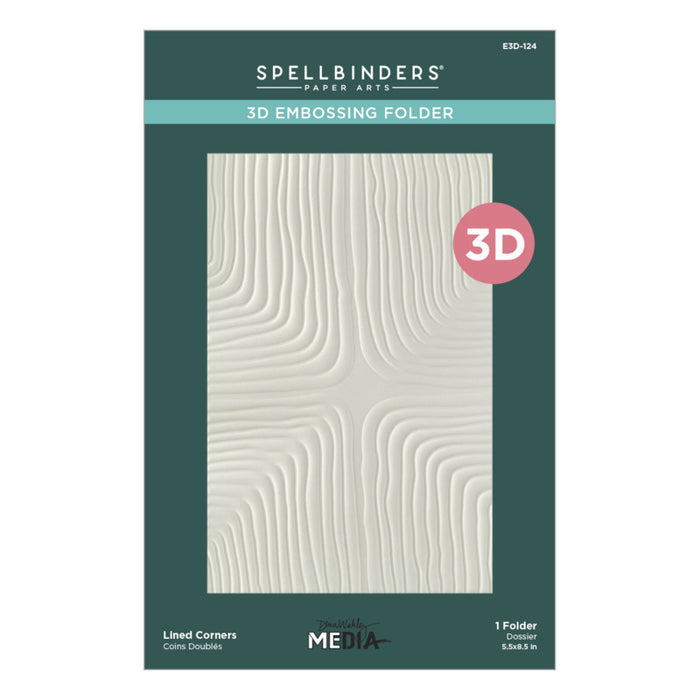 Spellbinders - 3D Embossing Folder - Modern Botanicals - Lined Corners. Available at Embellish Away in Bowmanville Ontario Canada.