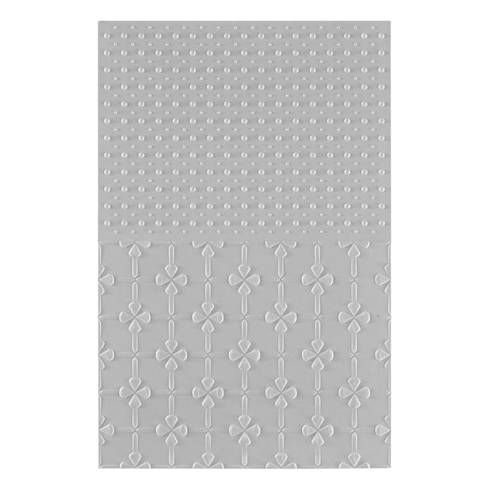 Spellbinders - 3D Embossing Folder - Tabbed Classics - Polka Dot & Posy Duo. Available at Embellish Away in Bowmanville Ontario Canada.
