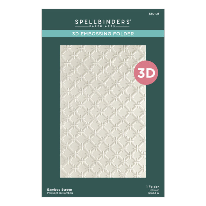 Spellinders - 3D Embossing Folder - Cheerful Chirps - Bamboo Screen. Available at Embellish Away located in Bowmanville Ontario Canada.