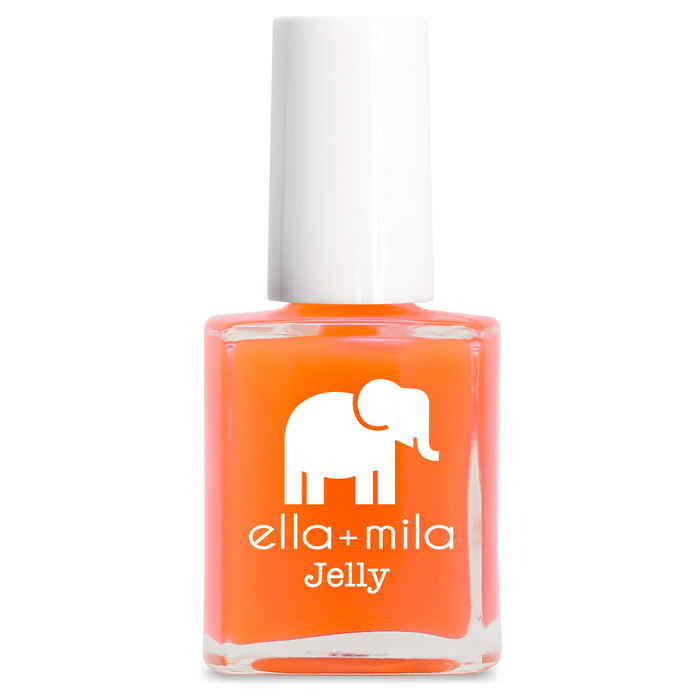 Spread the Love bright orange jelly nail polish bottle – ella+mila Jelly