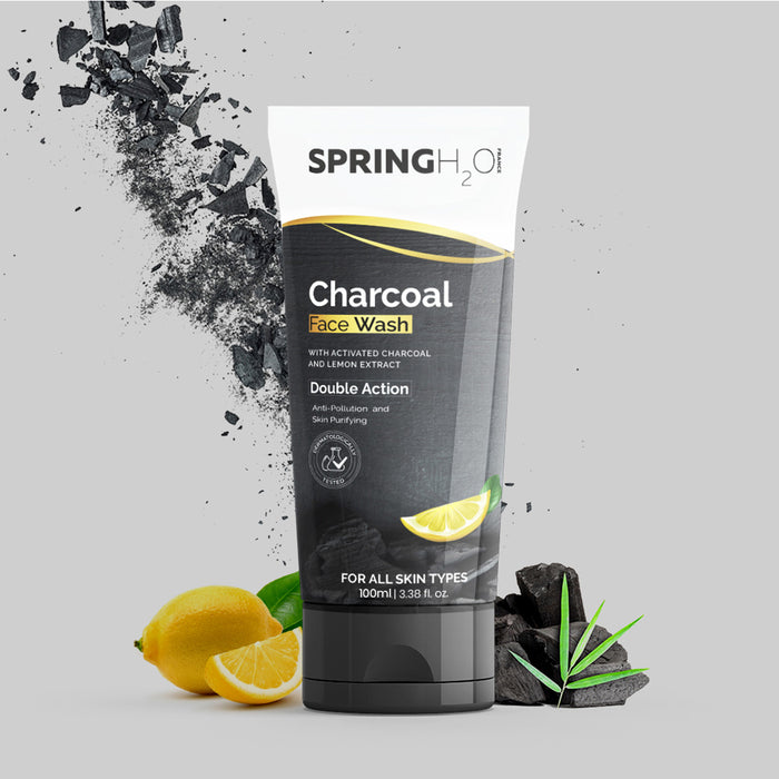 Spring H2O Charcoal Face Wash, Matte Lipstick, Intense Kajal & Nail Repair Oil