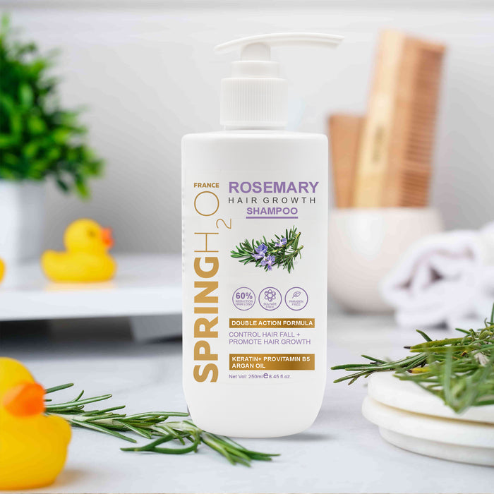 SPRING H2O Rosemary Hair Growth Combo | 6 Oil Shots + Shampoo & Conditioner + Hair Spray (200 ml)