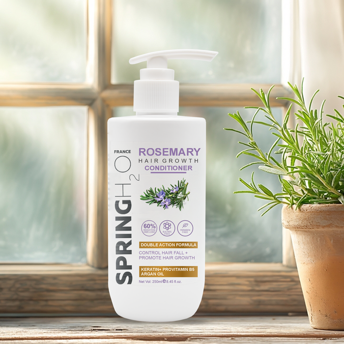 SPRING H2O Rosemary Hair Growth Combo | 6 Oil Shots + Shampoo & Conditioner + Hair Spray (200 ml)
