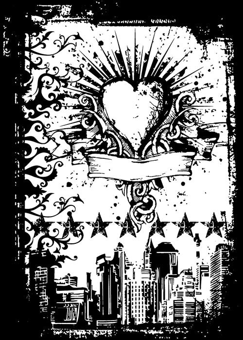 Stampers Anonymous - Tim Holtz - Cling Stamp - Urban Tattoo. Available at Embellish Away located in Bowmanville Ontario Canada.