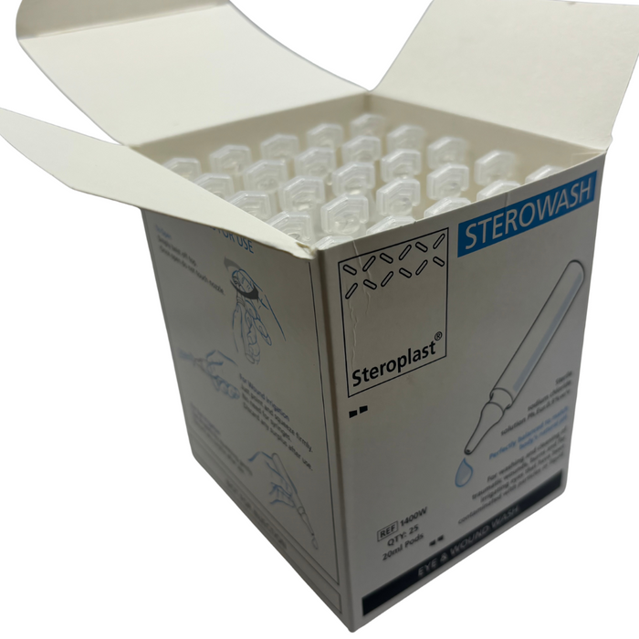 Sterowash Eyewash 20ml Pods, 25/Box