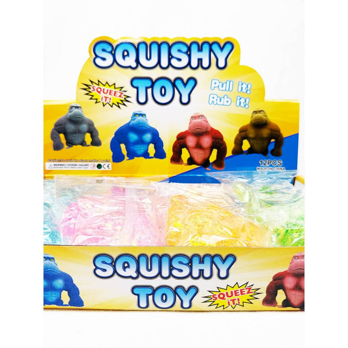 Stretchy Glue Filled Rubber Glittered Gorilla