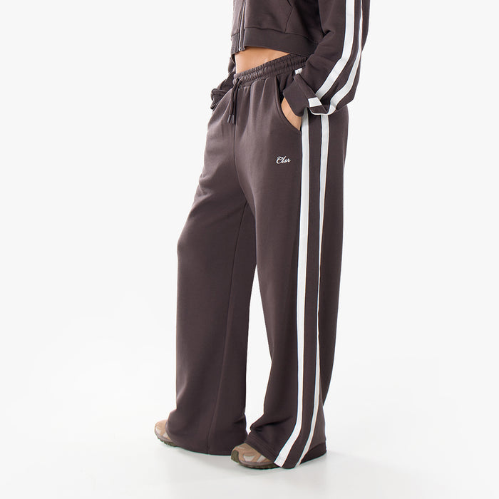 Stripe Open Hem Pant | Espresso