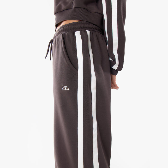 Stripe Open Hem Pant | Espresso