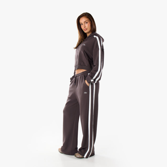 Stripe Open Hem Pant | Espresso