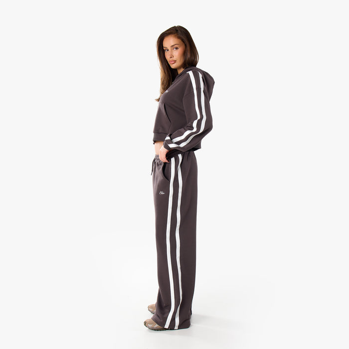 Stripe Open Hem Pant | Espresso