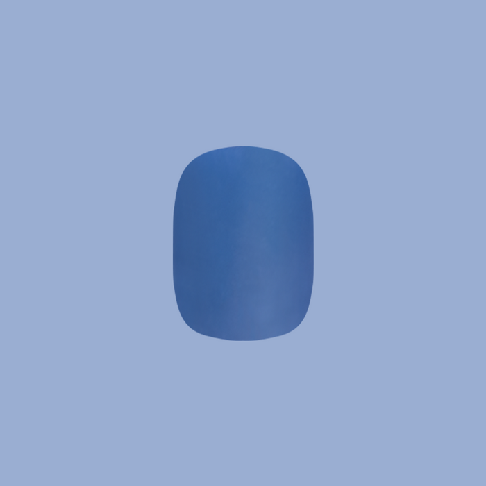 Summer Blue - Press-On | Extra Extra Short | Squoval true blue false nail for quick, easy at-home mani in a squoval shape