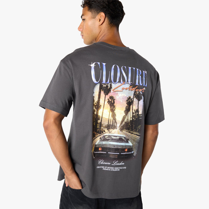Sunset Drive T-Shirt |  Charcoal