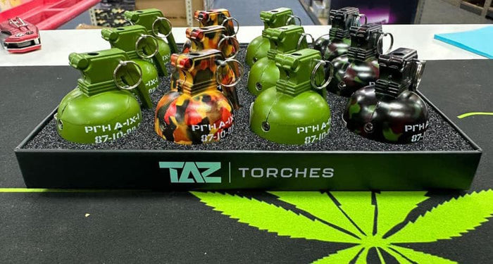 TAZ GRENADE LIGHTER WITH SOUND | SMALL | 12 CT