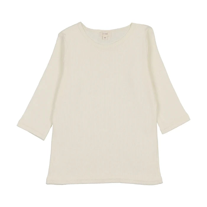 tee 3/4 ribbed - cream