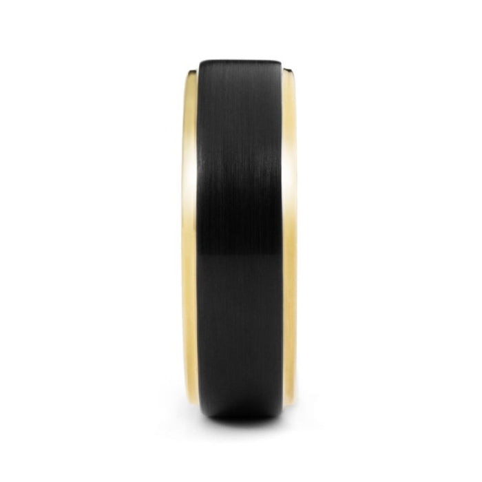 "The Ferrari" Tungsten  Black & Gold  Ring