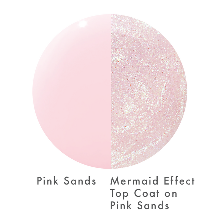 pink sands - mermaid effect top coat on pink sands