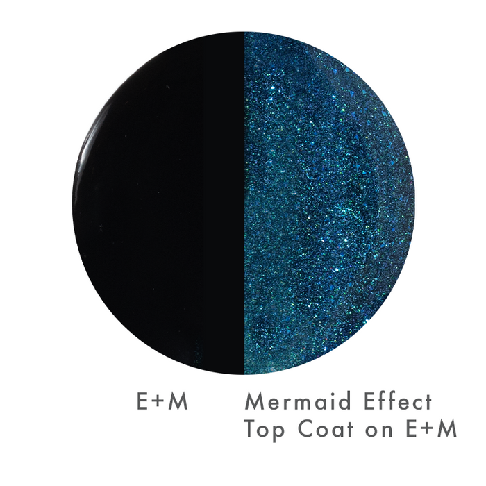 E+M Mermaid effect top coat on E+M