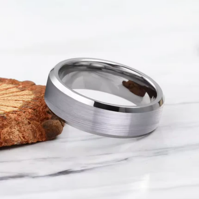 "The Silver Lining" Tungsten Carbide Ring